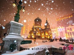 哈尔滨：大雪中的索菲亚教堂